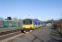 First Great Western 150 130 on a Gloucester - Weymouth service (ignore the destination panel), makes a stop at Lawrence Hill, in the Bristol suburbs, on 8 February 2011.<br><br>[Peter Todd 08/02/2011]