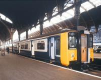 Almost, but not quite. The prototype class 210 DEMU no 210 001 stands at Paddington station's platform 7 in March 1980 during its extended trial period. [See image 21401]<br><br>[Ian Dinmore /03/1980]