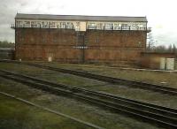 The famous signal box in February 2011, caught from a passing Cardiff-Crewe working.<br><br>[Ken Strachan 12/02/2011]