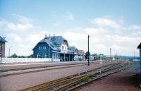 This is Sourbrodt on the Vennbahn which was by then (July 1989) closed in spite of the tidy appearance. A huge installation with signal boxes at both ends. There was hope that there could be a preservation effort but it seems to have all come to nothing.<br><br>[Colin Miller /07/1989]