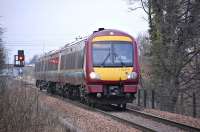 170 477 heads east through Manor Powis with a Glasgow Queen Street - Alloa service on 18 February.<br>
<br><br>[Bill Roberton 18/02/2011]