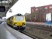 Freightliner 70004 at Kilmarnock with the 4S75 Stourton-Killoch on 23 February 2011.<br><br>[Ken Browne 23/02/2011]