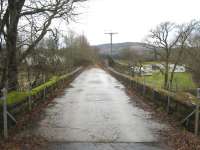 The bridge that carried the Dunblane, Doune and Callander Railway over the Keltie Water. View looks west towards Callander in February 2011.<br><br>[Michael Gibb 12/02/2011]