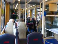 <I>'This tram doesn't seem to be going anywhere Gladys'....  'You can say that again Euphemia.'</I> The static demo version of an Edinburgh tram on Princes Street on 29 April 2010. <br><br>[Colin Miller 29/04/2010]