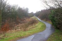 Site of the 1852 Preston Junction station, renamed Todd Lane Junction in 1952 and eventually closed in October 1968. The view is north along the old East Lancs route towards Preston from where Todd Lane North road bridge once stood. To the left of the tarmac path was the island platform. Behind the camera was the junction itself, with lines going east towards Bamber Bridge and west towards Lostock Hall. <br><br>[John McIntyre 21/02/2011]