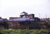 A DMU from the Hull direction crossing Selby Swing Bridge in May 1987.<br><br>[Ian Dinmore /05/1987]