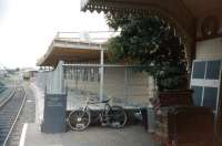 Platform view at Boness in 1997, with the new station building under construction.<br><br>[Colin Miller //1997]