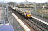 The 10.21 Edinburgh - Helensburgh Central runs into Armadale on 7 March 2011<br><br>[John Furnevel 07/03/2011]