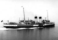 The ex-LNER paddle steamer <I>Jeanie Deans</I> leaves Rothesay well laden in the summer of 1963.<br>
<br><br>[Colin Miller //1963]