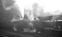 Just a passing shower...??? A fine summer Saturday at Carlisle station in August 1963 sees Royal Scot no 46160 <I>'Queen Victoria's Rifleman'</I> preparing to take forward the next leg of the 1.57pm Gourock - Birmingham New Street. <br><br>[K A Gray 10/08/1963]