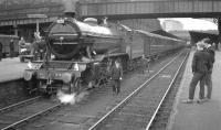 Gresley K4 2-6-0 no 3442 <I>The Great Marquess</I> about to leave Bradford Forster Square on 4 May 1963 with what is believed to be the locomotive's first outing in preservation. The train is <I>The Dalesman</I>, organised by the West Riding branch of the RCTS.<br><br>[K A Gray 04/05/1963]