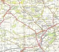 The 1957 OS One Inch Seventh Series map covering the Auchterarder area and showing the start of the Crieff line. The name Tullibardine may immediately bring whisky to the minds of some of you (uh-huh) but the distillery is in Blackford, right at the bottom of the map, also the home to Highland Spring water. The next station along was Muthill, pronounced 'Mewthill' in the style of Methil. Notice the siding serving the Gleneagles Hotel. Laundry was among the things it carried. Crown copyright 1957.<br>
<br><br>[David Panton //1957]