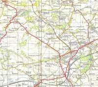 The 1957 OS One Inch Seventh Series map covering the Auchterarder area and showing the start of the Crieff line. The name Tullibardine may immediately bring whisky to the minds of some of you (uh-huh) but the distillery is in Blackford, right at the bottom of the map, also the home to Highland Spring water. The next station along was Muthill, pronounced 'Mewthill' in the style of Methil. Notice the siding serving the Gleneagles Hotel. Laundry was among the things it carried. Crown copyright 1957.<br>
<br><br>[David Panton //1957]