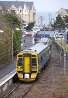 The terminus at North Berwick on 17 March 2011 with, unusually, DMU 158867 forming the12.20 service to Edinburgh Waverley.<br><br>[Bill Roberton 17/03/2011]