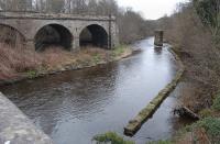 Partially dismantled viaduct over the River Kelvin, just south of Dawsholm, seen from Kelvindale Road in March 2011.<br><br>[Bill Roberton 21/03/2011]