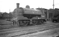 Aspinall 0-6-0ST no 51343 in the yard at Newton Heath in the late 1950s. The ex-LYR locomotive was eventually withdrawn from here in January 1960 and cut up at Horwich Works the following month.<br><br>[Robin Barbour Collection (Courtesy Bruce McCartney) //]