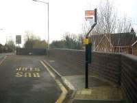 <I>'And quite where Rugby Central is, does only Rugby know'</I> ...according to Betjeman. Fans of consistent transport policy will be pleased to know that, more than 40 years after the end of rail services, you can still catch a bus at the site of Rugby Central. The station passenger entrance was by the lamppost; the houses are built on the former goods yard.<br><br>[Ken Strachan 29/03/2011]