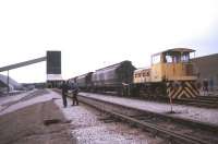 Part of the Cleveland Potash mine at Boulby, North Yorkshire, during a railtour visit in March 1986. [See image 26149] <br><br>[Ian Dinmore /03/1986]