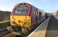 67024 works the 17.08 Edinburgh - Fife - Edinburgh service on 4 April, seen here at Kirkcaldy.<br>
<br><br>[Bill Roberton 04/04/2011]