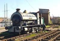 The Bristol Industrial Museum's Avonside 0-6-0ST <I>Portbury</I> (works no 1764 of 1917) photographed on 23 March 2011 in the process of being warmed up on the Bristol Harbour Railway.<br><br>[Peter Todd 23/03/2011]