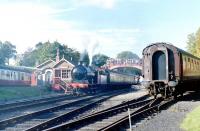 NER P3 0-6-0 no 2392 (BR J27 no 65894) arrives at Goathland with a shuttle from Grosmont in 1988.<br>
<br><br>[Colin Miller //1988]