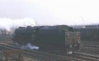 Running tender first light engine 5MT 4-6-0 44683 takes the Preston line at Bolton Junction in 1968. I believe the loco had arrived earlier with coal empties from the Preston area. [See image 31824]<br><br>[David Hindle //1968]