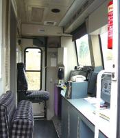 Driver's cab of unit 322484 at North Berwick in April 2010.<br><br>[Colin Miller 29/04/2010]