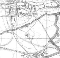 Part of Bartholomew's Six-inch to the Mile Plan of the City and Royal<br>
Burgh of Edinburgh, 1953-54, showing the eastern extremity of the city. It hasn't quite changed out of all recognition: most of the track is still there, and there's even still a field in the middle, but today this area contains more housing, a by-pass, a hypermarket and where formerly there was a 'coal pit' there are now 2 back-to back retail parks.<br><br>[David Panton //1953]