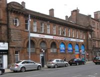 Bridgeton Central was only so known for 11 years - and not it's last 11 years - but the name is unambiguous so let's use it. With a bookies having moved out, the latest occupant of what was the ticket office and waiting room in April 2011 is 'Bridgeton Express' with a fine bold fascia board. The choice of name is surely a nod to the building's former use, though whether it ever saw an express in it's life is open to doubt.<br><br>[David Panton 13/04/2011]