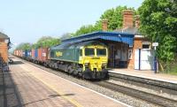 Freightliner 66503 through Cholsey on 21 April with eastbound containers.<br>
<br><br>[Peter Todd 21/04/2011]