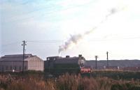 Wemyss Private Railway 0-6-0ST no 14 stands in the sidings to the south west of Wellesley Colliery, Buckhaven, Fife, in September 1967. The locomotive (Hunslet 2888 of 1943, formerly WD 75039 and 105 <I>Sapper</I>) served on the WPR from 1961 to 1969.<br><br>[Bruce McCartney /09/1967]