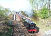 46115 <I>Scots Guardsman</I> runs through Dalgety Bay station on 17 April 2011 with train 1Z28, the Edinburgh - Aberdeen - Inverness <I>'Great Britain IV'</I> on day 2 of the railtour.<br><br>[Jim Peebles 17/04/2011]