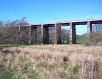 To the south east of Clapham station in North Yorkshire stands Clapham Viaduct, carrying the railway over the River Wenning. The viaduct is seen here on 17 April 2011.<br><br>[Andrew Wilson 17/04/2011]