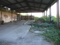 Under the canopy at the former Cardiff Bute Road station in May 2011 looking north. Beyond the end of the building, running parallel with Bute Street, is the single bay platform that is now the current Cardiff Bay station. [See image 33846]<br><br>[David Pesterfield 19/04/2011]