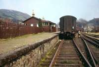 Rear view of the SLS <I>Strathendrick Special</I> at Aberfoyle on 3 May 1958 preparing to return to Glasgow. J36 0-6-0 no 65315 is at the front of the train which ran from Queen Street and concluded at St Enoch. [see image 26702]<br><br>[A Snapper (Courtesy Bruce McCartney) 03/05/1958]