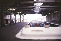 <I>Please keep clear</I>. Looking out from the station concourse at Lowestoft in October 1988.<br><br>[Ian Dinmore 07/10/1988]