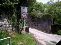 About a mile East of Sennybridge, the N&B line crossed the River Usk at an angle, whereas this minor road takes the direct route. The road bridge may be weak, but it can carry 18 tons more than the rail bridge! View looks North in May 2011.<br><br>[Ken Strachan 08/05/2011]