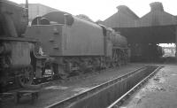 Black 5 no 44791 stabled in the shed yard at 64D Carstairs in the summer of 1965.<br><br>[K A Gray 25/08/1965]