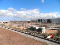 General view over the Edinburgh tram depot currently under construction at Gogar on 24 May 2011. <br><br>[John Yellowlees 24/05/2011]