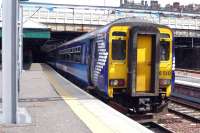 The glamour end of railroading? The 14.26 all stations (except poor old Breich) service to Glasgow Central via Shotts stands at Waverley on 19 May 2011. The conductor asked if we knew this would take until 4 o'clock. We told him we were taking the scenic route.<br>
<br><br>[Colin Miller 19/05/2011]