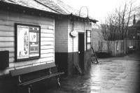 Platform scene at East Kilbride on a wet day in March 1965.<br><br>[Colin Miller /03/1965]