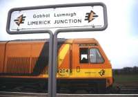 A Dublin train about to leave Limerick Junction in April 1996 behind IE 204 <I>River Barrow</I>.<br><br>[Ian Dinmore /04/1996]