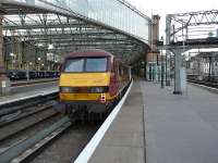 DBS 90029 <I>The Institution of Civil Engineers</I> has recently arrived at the rear of the 'Caledonian Sleeper' empty stock brought into Glasgow Central on 3 June by 66111 [see image 34376]. Sleeper 'regular' 90029 will take out the train at 23.40 and, after attaching the Edinburgh portion at Carstairs, will continue on the overnight run to Euston.<br><br>[Ken Browne 03/06/2011]