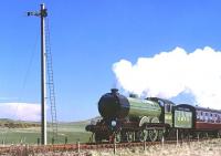 For the first 5 years following its restoration B12 4-6-0 61572, ran as no 8572 in LNER apple green. The locomotive is seen here in March 1995 on the North Norfolk Railway running alongside the golf course to the west of Sheringham.<br><br>[Peter Todd /03/1995]