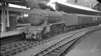 K3 2-6-0 no 61935 about to take a train out of Newcastle Central in July 1961. The train is the 9.20am ex-Glasgow Queen Street - ultimate destination Scarborough.<br><br>[K A Gray 22/07/1961]