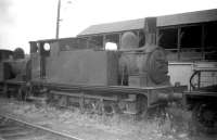 Holden J69 0-6-0T no 68524 'stored' in the sidings alongside Polmont shed in the summer of 1959. 68524 is recorded as being withdrawn from here in June 1959 and cut up at Kilmarnock 3 months later.<br><br>[Robin Barbour Collection (Courtesy Bruce McCartney) 27/07/1959]