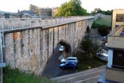 A view of the two arches by which the railway punched its way through the York city walls to the terminal station. The view looks north from a turn in the city wall. The further away arch is the original 1839 one and the closer one is from the 1845 enlargement of the terminus.<br><br>[Ewan Crawford 13/06/2011]