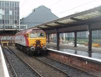 Platform extensions continue on the WCML. 57309 <I>'Brains'</I> is idling in Bay Platform 4C at the south end of Preston station, while in the background work continues on another lengthening for the 11 coach Pendolinos. In this case it is island Platforms 5 and 6 that are being extended. <br><br>[Mark Bartlett 21/06/2011]