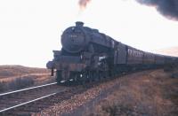 Black 5 no 45177 climbs away from Connel Ferry on 1 September 1960 and begins to turn south west as it gets to grips with the last leg of its journey to Oban.<br><br>[Frank Spaven Collection (Courtesy David Spaven) 01/09/1960]