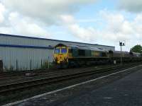 FL66508 on 6Z68 Killoch to Cottam loaded hoppers passes Kilmarnock <br><br>[Ken Browne 28/06/2011]